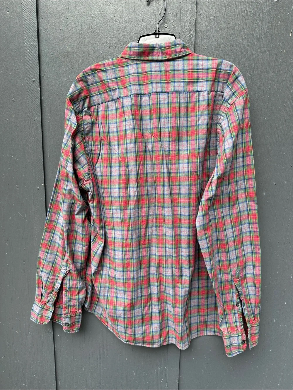 J. Crew Red-Green- Gray- Blue Plaid Button-Down Shirt